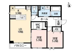 ウィステリアS【1階】の間取り