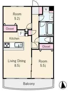 レイディアント【3階】の間取り