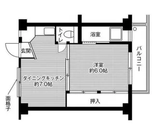 ビレッジハウス西阿知2号棟【4階】の間取り