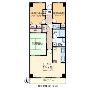 ジュネス【3階】の間取り