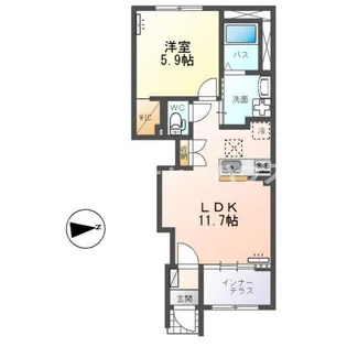 フロントアイランドII(Front Island II)【1階】の間取り