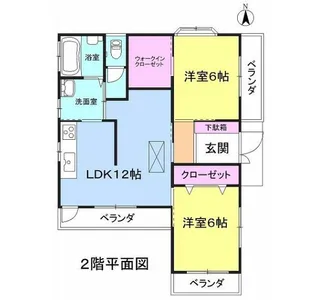 上蛭田貸家【2階】の間取り