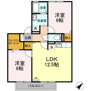 コンフォート緑ヶ丘【1階】の間取り