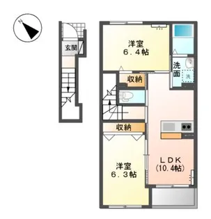 ル・リヤン (Le/lien)【2階】の間取り