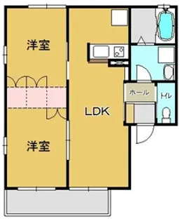 サニースクウェア小山【2階】の間取り