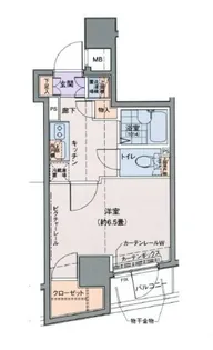 ドルチェ文京千駄木【6階】の間取り