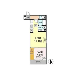 DーROOM中央I【2階】の間取り