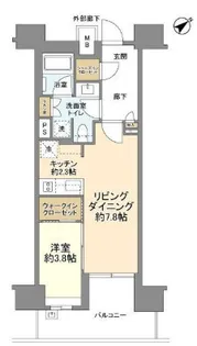 ブランズ芝浦【7階】の間取り