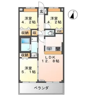 レジデンスガーデンIII【2階】の間取り