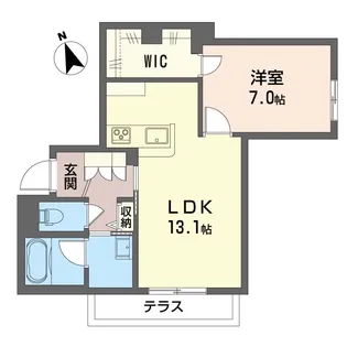 プエンテ アルト【1階】の間取り