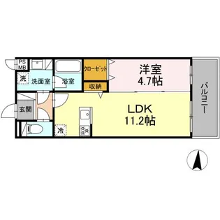 TERRACE WELLNESSII【3階】の間取り