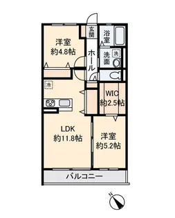 メゾン・ド・ウエスト【1階】の間取り