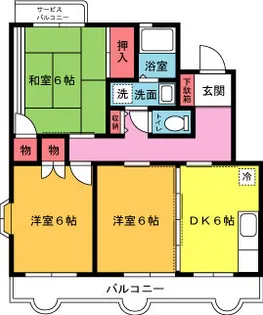 松林壱番館【2階】の間取り