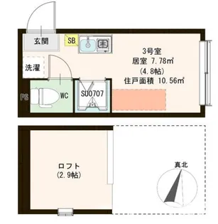 パルランド荻窪【1階】の間取り