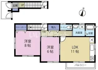 ソーラーハイツB【2階】の間取り
