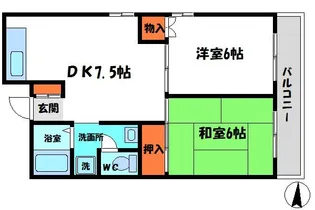 フリーディオ大和田【3階】の間取り