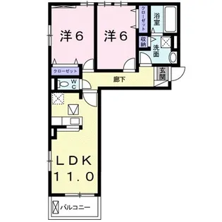 リヴィエール・コート I【1階】の間取り