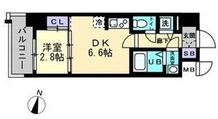 ミラージュパークフロント【3階】の間取り