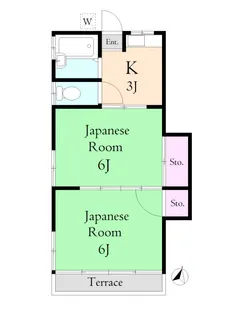 小林コーポ【1階】の間取り