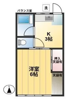 コーポ原【2階】の間取り