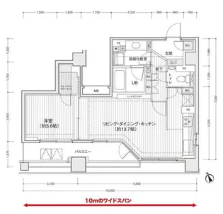ドゥーエ銀座イーストI【12階】の間取り