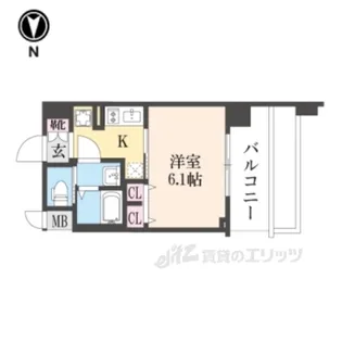 プレサンス京都室町通紫水【5階】の間取り