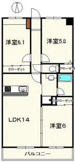 碧水舘【4階】の間取り
