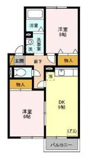 ブルンネンパーク【2階】の間取り