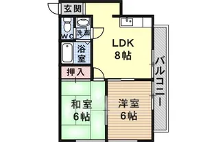 巽ハイツ【1階】の間取り