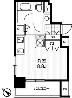 アーバンフラッツ町田【6階】の間取り