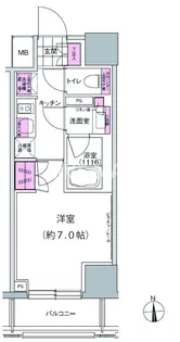 プレジリア東日本橋【7階】の間取り