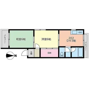 ネオプラザ平塚【2階】の間取り