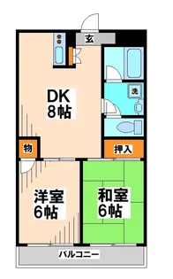 マンションセラヴィ【2階】の間取り