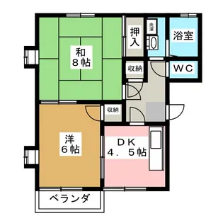 ピアハイツ星の宮A【1階】の間取り