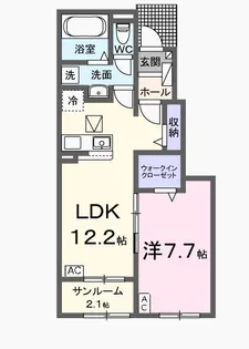 Rei☆Ran(レイ☆ラン)II【1階】の間取り