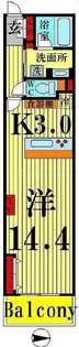 ロイヤルパークス西新井【2階】の間取り