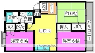 堀上ハイツ【2階】の間取り