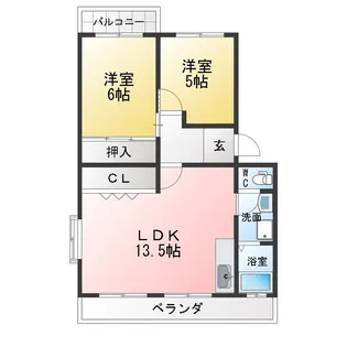 グリーンヒル東新 H棟【3階】の間取り