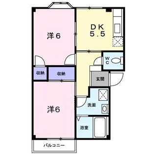 グランドール1、2【2階】の間取り