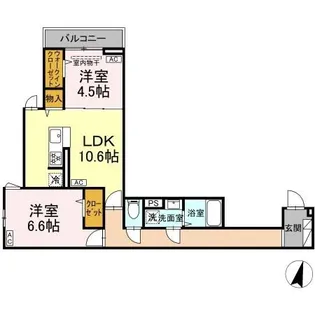 セレスティア扇VIII【2階】の間取り