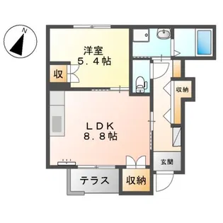 M’sアメニティI【1階】の間取り