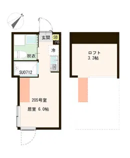 フォルトゥナ白楽【1階】の間取り