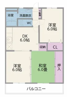 ドゥーズ松ノ木【2階】の間取り