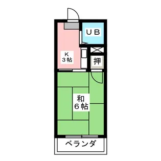 コーポ三朝【2階】の間取り