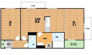 リニュエラ香里園町【1階】の間取り