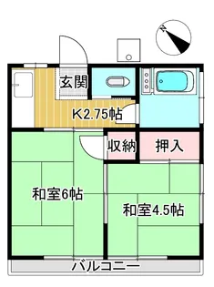 埼玉県川口市大字里【アパート】の間取り