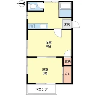 コンフォート東中島【2階】の間取り
