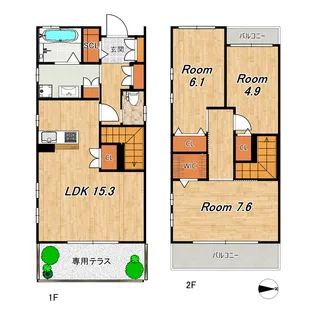 ラシーネ洛楽の間取り