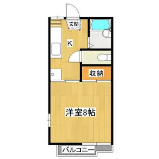 昴ハイツ B【2階】の間取り