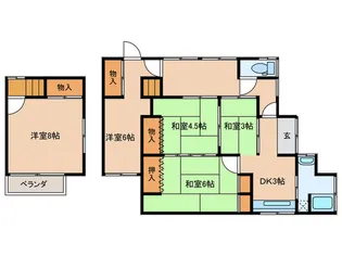 神奈川県横須賀市東逸見町3【一戸建】の間取り